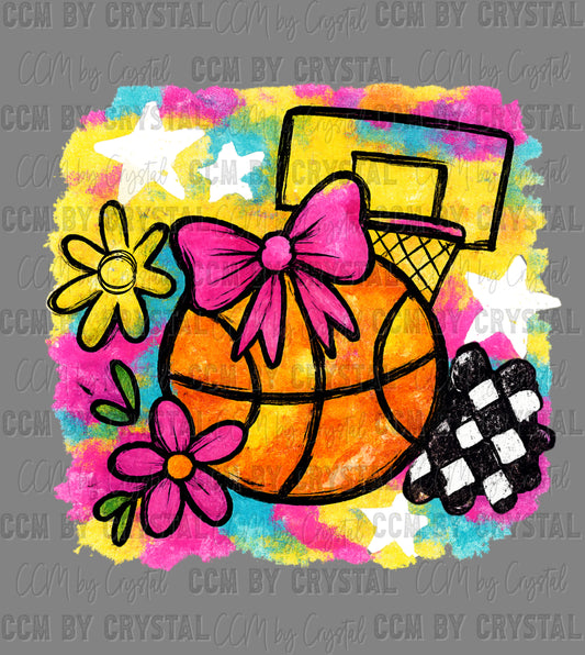 Girly Basketball Ready to Press Instant Peel DTF Transfers Sublimation Transfers