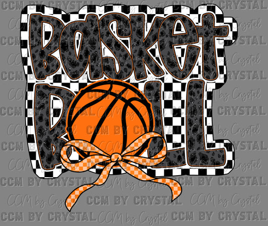 Basketball Checkered Ready to Press Transfer DTF Transfer Sublimation Transfer