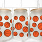 Basketball UV DTF Transfer 16oz Libby Glass Can Wrap Ready to Apply