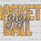 Basketball Gigi Faux Embroidery Ready to Press Transfer DTF Transfer Sublimation Transfer
