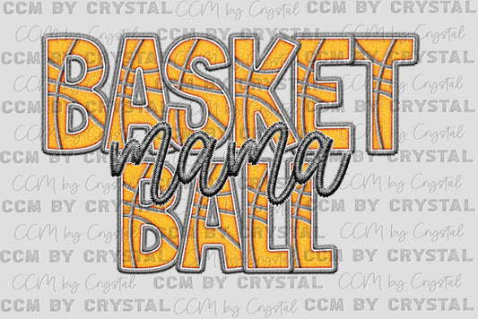 Basketball Mama Faux Embroidery Ready to Press Transfer DTF Transfer Sublimation Transfer (Copy)