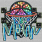 Basketball Mom Faux Rhinestones Effect Ready to Press Transfer DTF Transfer Sublimation Transfer