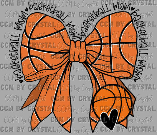 Basketball Mom Bow Ready to Press Transfer DTF Transfer Sublimation Transfer