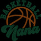 Basketball Nana 11" Wide 2- Color Spangle Ready to Press Spangle Transfer Sparkle Bling