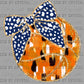 Basketball Brushstrokes with Bow Faux Glitter Ready to Press Transfer DTF Transfer Sublimation Transfer