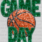 Game Day Basketball Faux Sequins Faux Embroidery Ready To Press Transfer