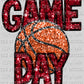 Game Day Basketball Faux Sequins Faux Embroidery Ready To Press Transfer
