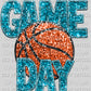 Game Day Basketball Faux Sequins Faux Embroidery Ready To Press Transfer