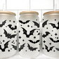 Halloween Black Bats UV Transfer 16oz Libby Glass Can Wrap Ready to Apply