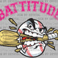 Pink Battitude Baseball Ready to Press Transfer DTF Transfer Sublimation Transfer