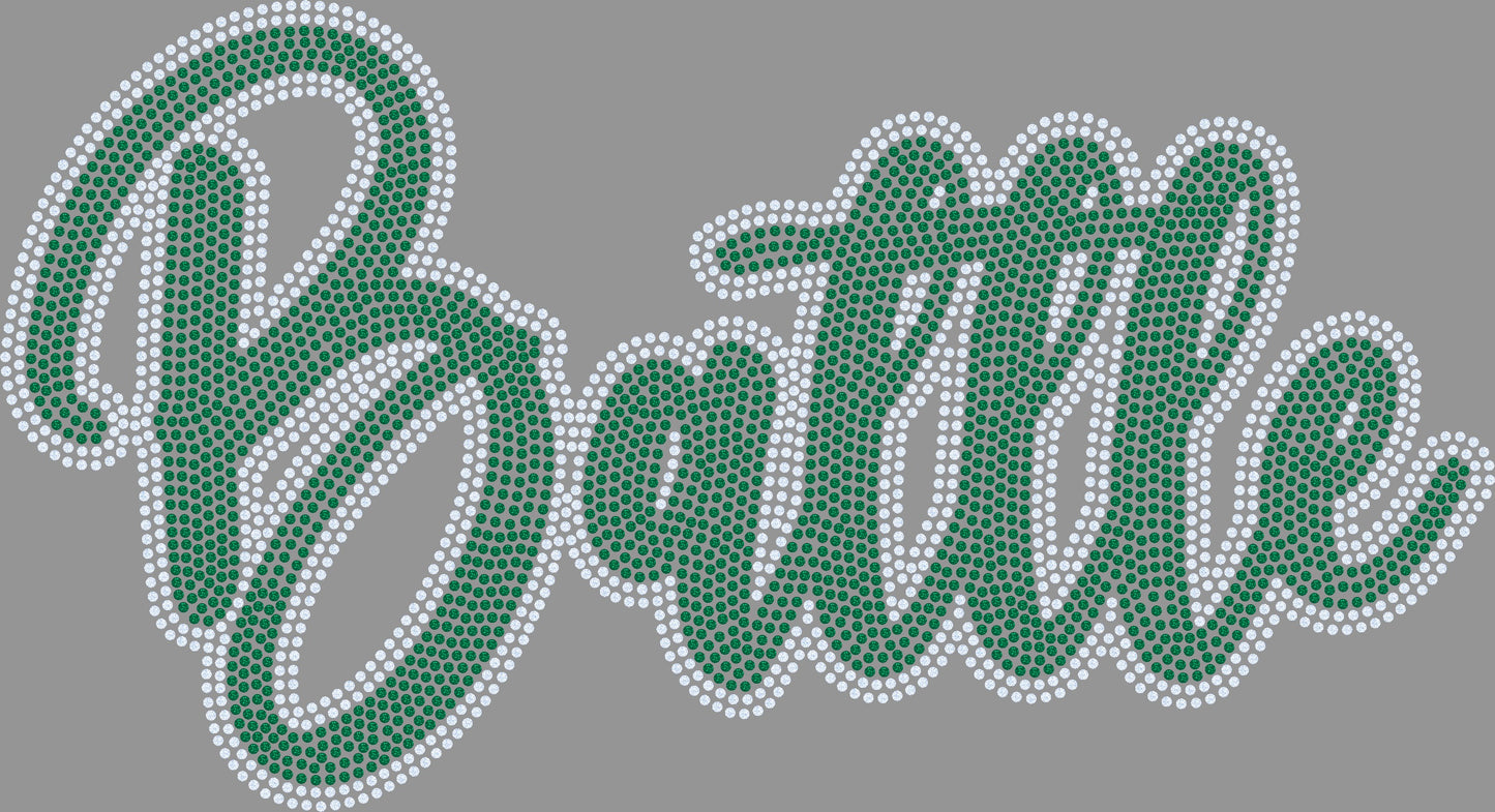 Battle 2-Color Approximately 11" wide Spangle Transfer