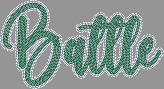 Battle 2-Color Approximately 11" wide Spangle Transfer