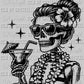 Living Life on the Beach Lake Pocket Skellie Skeleton Ready to Press DTF Sublimation Transfer