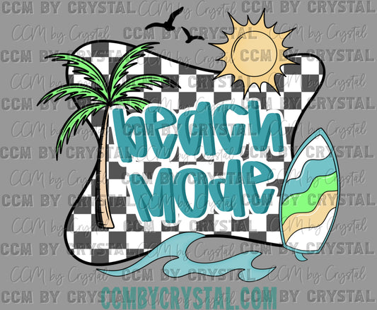 Beach Mode Summer Summertime Ready to Press Transfer DTF Transfer Sublimation Transfer