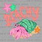 Beachy Crab Summer Ready to Press DTF Transfers Sublimation Transfers