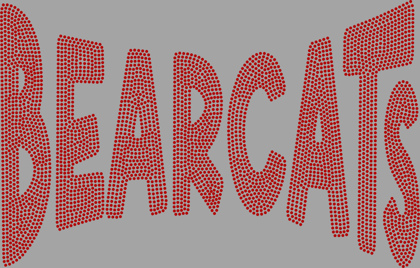 Bearcats 1 Color Approximately 11" wide Spangle Transfer