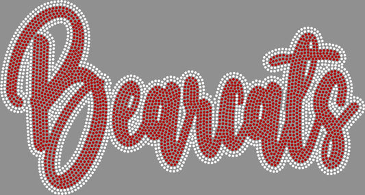 Bearcats 2-Color Approximately 11" wide Spangle Transfer