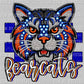 Bearcats Orange and Royal Blue Mascot Faux Rhinestone Effect Ready to Press Transfer DTF Transfer Sublimation Transfer (Copy)