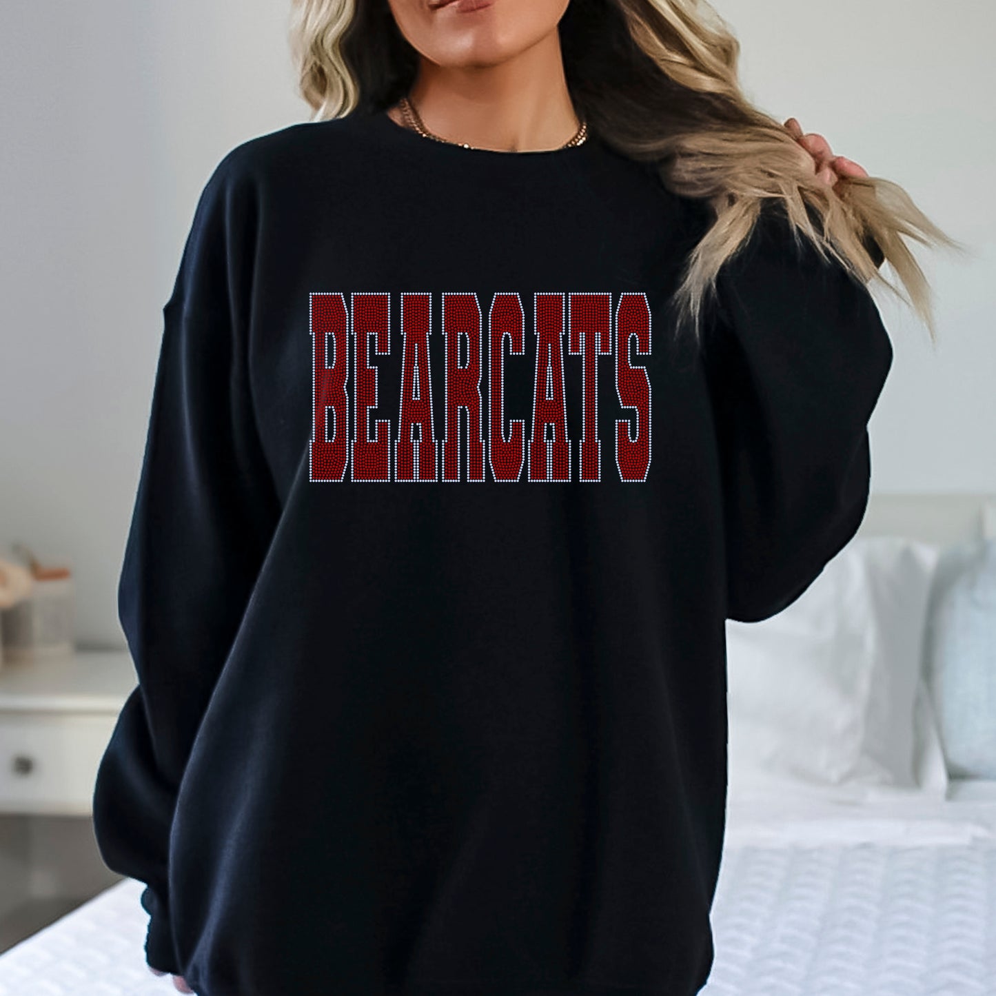 Bearcats 11" 2-Color Ready to Press Spangle Transfer Bling Transfer Sparkle Transfer