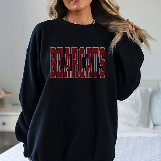 Bearcats 11" 2-Color Ready to Press Spangle Transfer Bling Transfer Sparkle Transfer