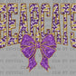 Bearcats Purple Yellow Mascot Fake Faux Glitter Ready to Press DTF Transfers Sublimation Transfers