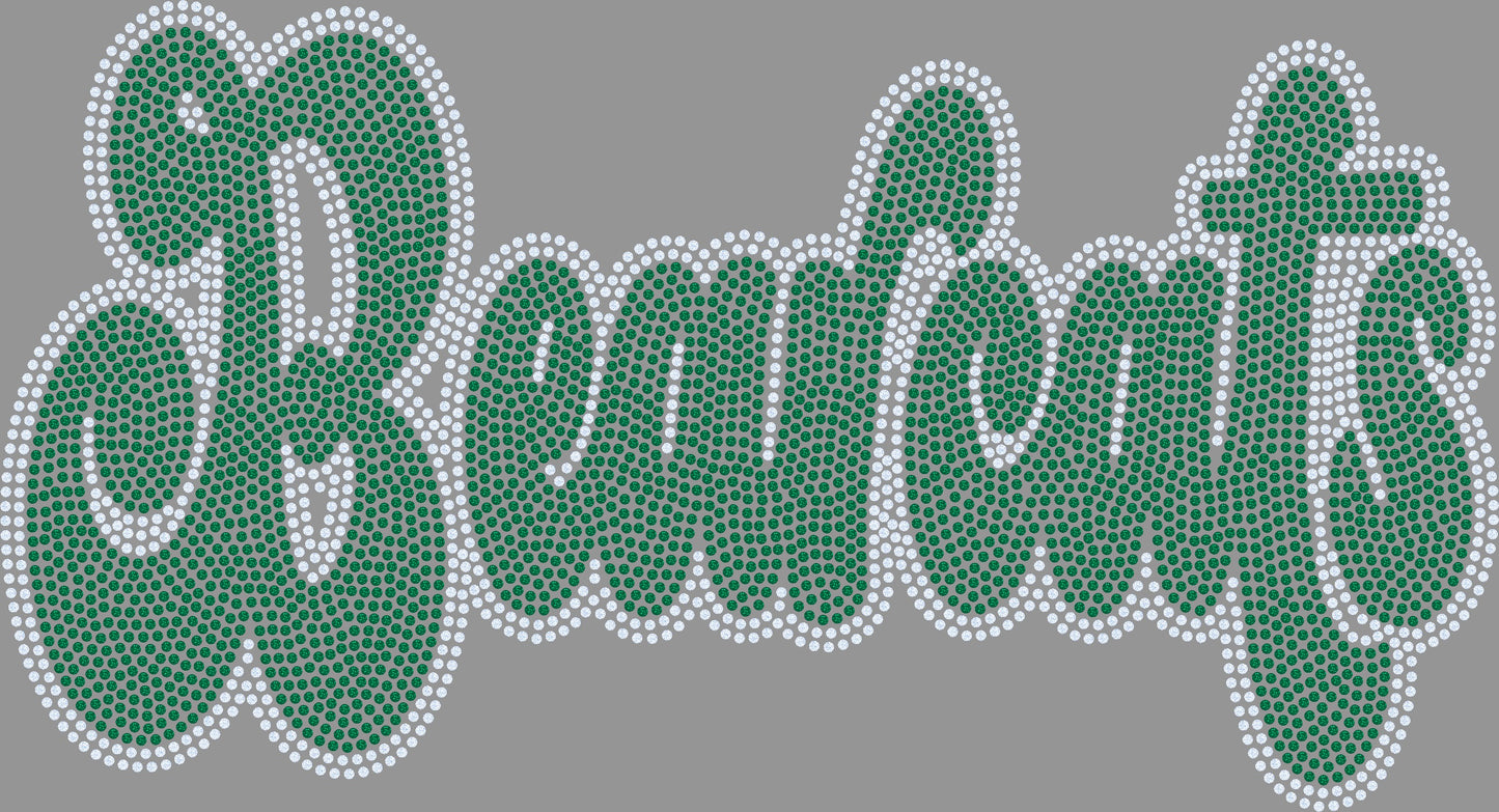 Bearcats 2-Color Approximately 11" wide Spangle Transfer