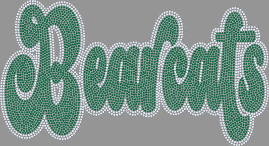 Bearcats 2-Color Approximately 11" wide Spangle Transfer