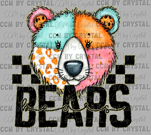 Bears Cartoon Mascot Ready to Press Transfer DTF Transfer Sublimation Transfer