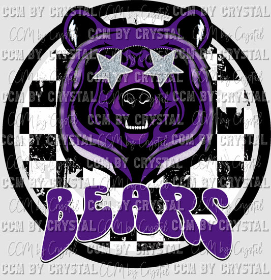 Bears Purple Mascot Ready to Press Transfer