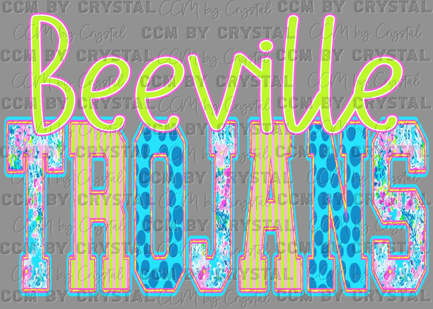 Beeville Trojans Bright Ready to Press DTF Transfers Sublimation Transfers