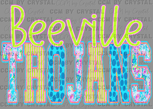 Beeville Trojans Bright Ready to Press DTF Transfers Sublimation Transfers