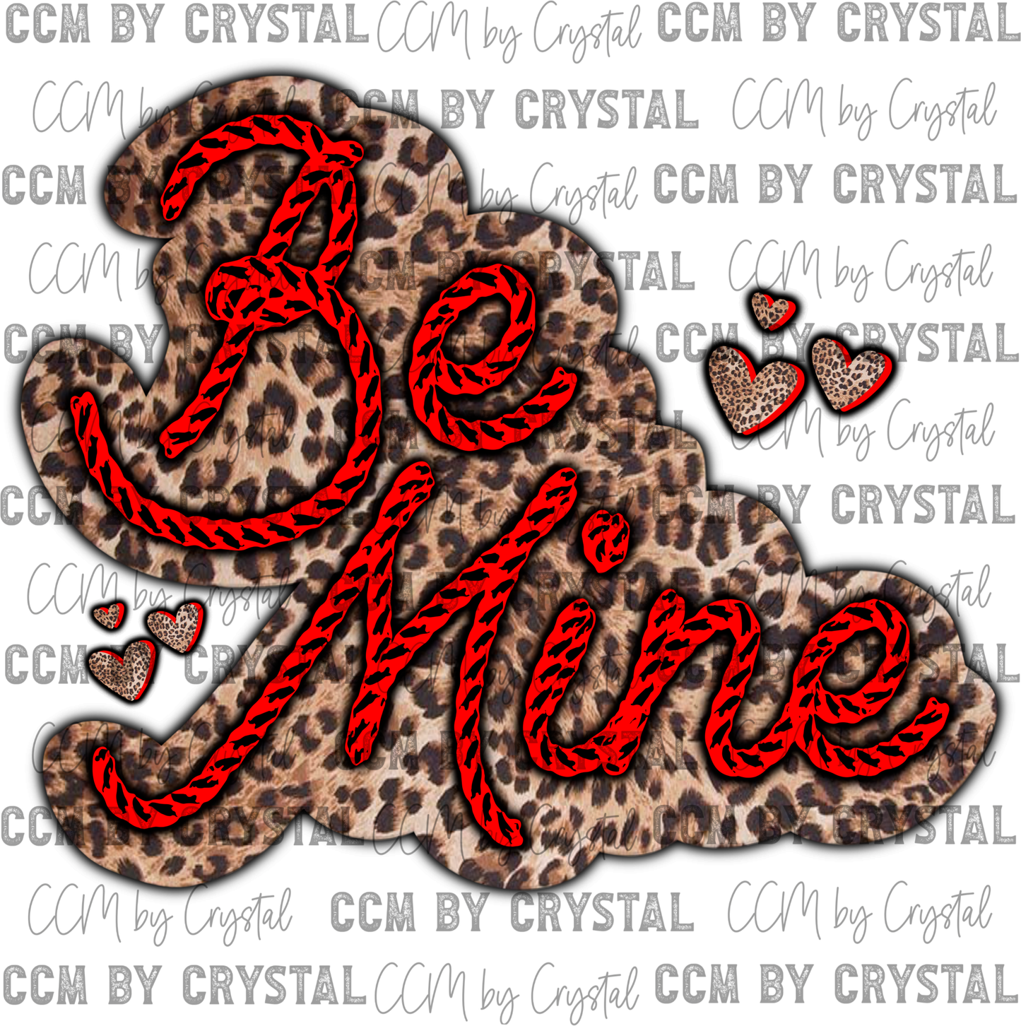Valentine's Day Be Mine Leopard Ready to Press Transfer