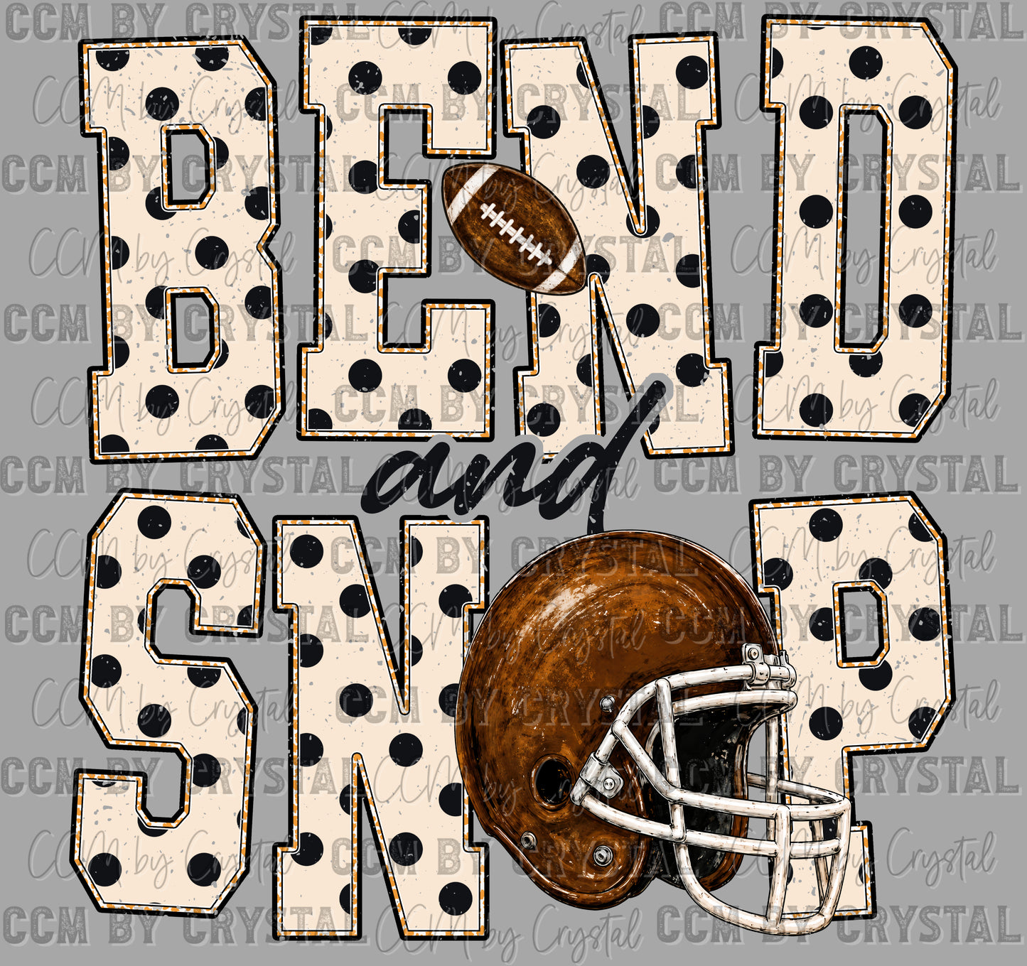 Bend and Snap Football Ready to Press DTF Transfers Sublimation Transfers