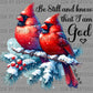 Winter Cardinals Be Still and Know That I am God Ready to Press Transfer DTF Transfer Sublimation Transfer