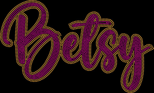 Betsy 2-Color Approximately 11" wide Spangle Transfer