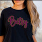 Betsy 2-Color Approximately 11" wide Spangle Transfer
