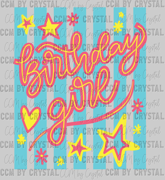 Birthday Girl Ready to Press DTF Transfers Sublimation Transfers