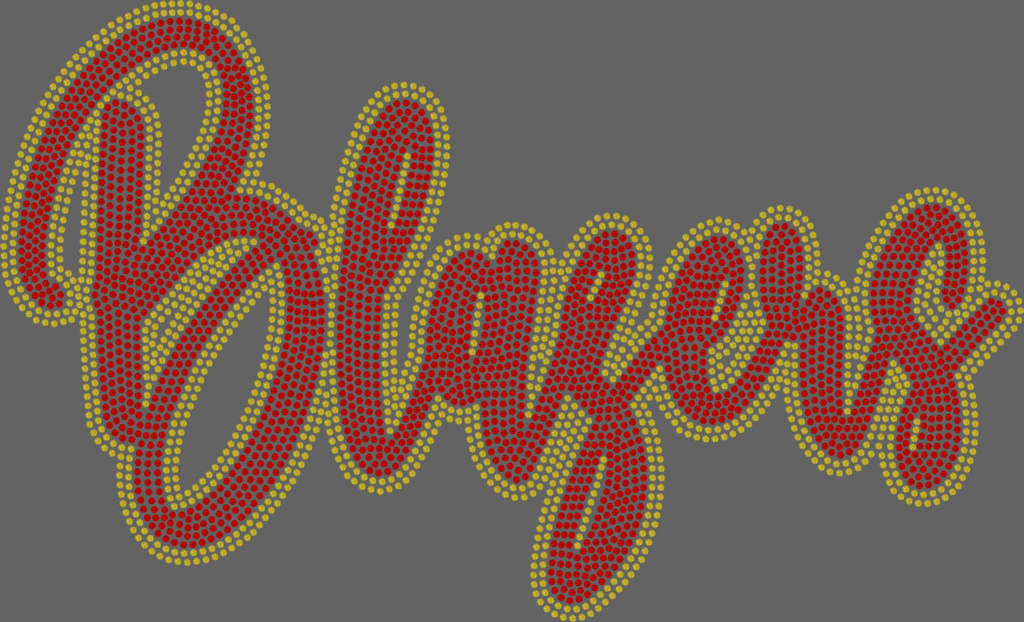 Blazers 2-Color Approximately 11" wide Spangle Transfer