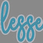 Blessed 2-Color Approximately 11" wide Spangle Transfer