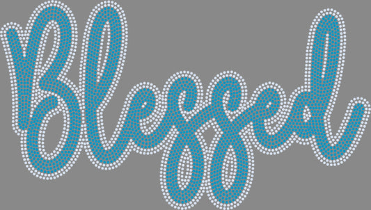 Blessed 2-Color Approximately 11" wide Spangle Transfer