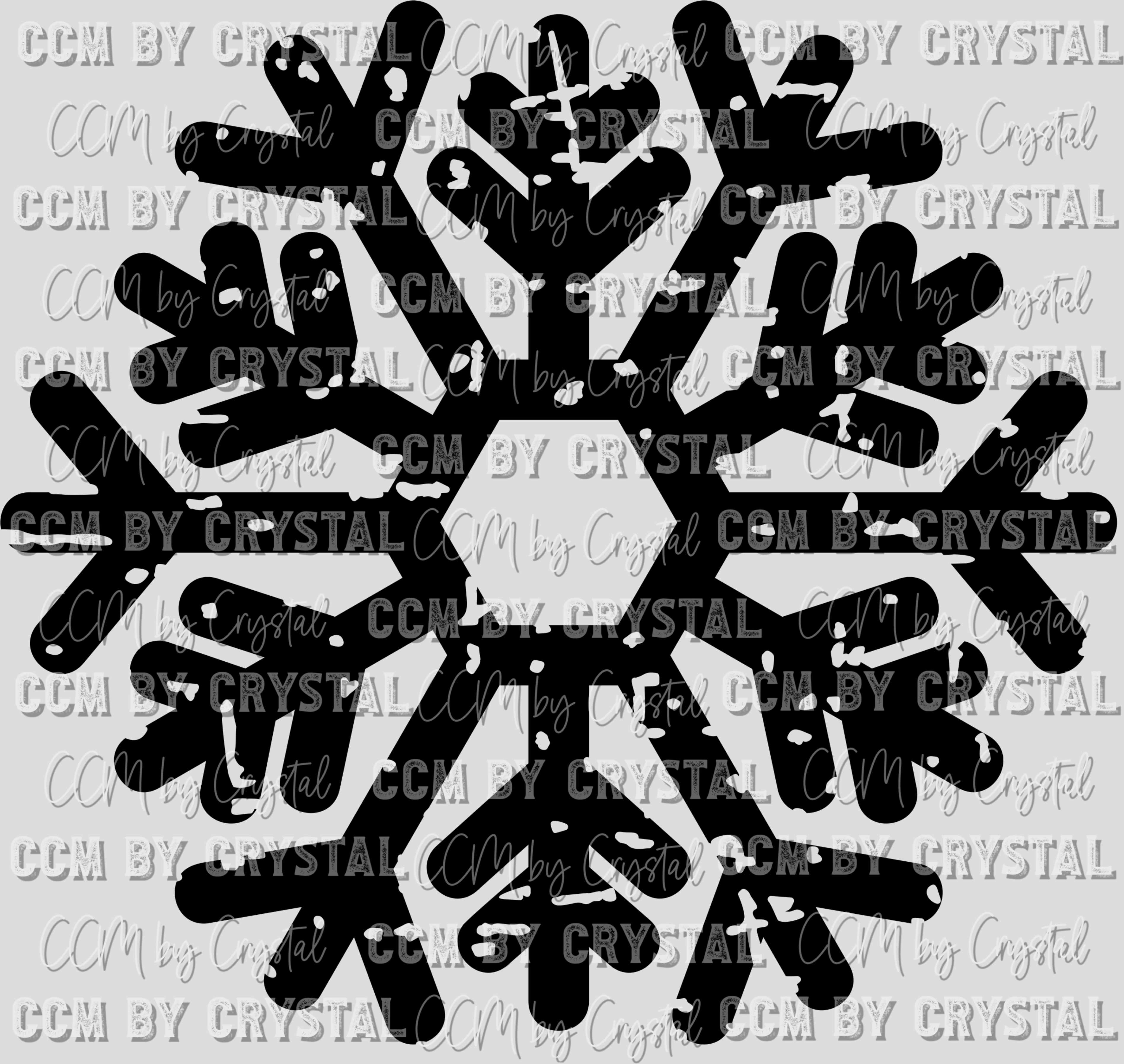 Snowflake Distressed Winter Christmas Ready to Press Transfer ...