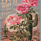 Bloom Where You Are Planted Pink Clean Ready to Press Transfer DTF Transfer Sublimation Transfer
