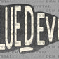 Blue Devils Pennant Mascot Ready to Press Transfer DTF Transfer Sublimation Transfer
