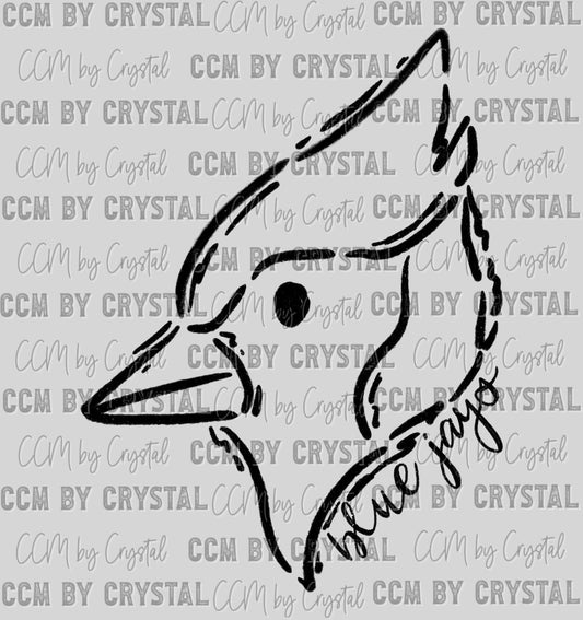Blue Jays Mascot Doodle Ready to Press Transfer DTF Transfer Sublimation Transfer
