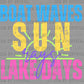 Boat Waves Sun Rays Lake Days Summertime DTF Transfer Sublimation Transfer