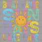 Boat Waves Sun Rays Lake Days Distressed Ready to Press Transfer DTF Transfer Sublimation Transfer