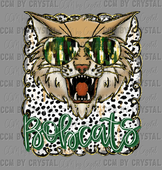 Bobcats Green DTF Transfer Sublimation Transfer