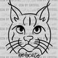 Bobcats Mascot Doodle Ready to Press Transfer DTF Transfer Sublimation Transfer