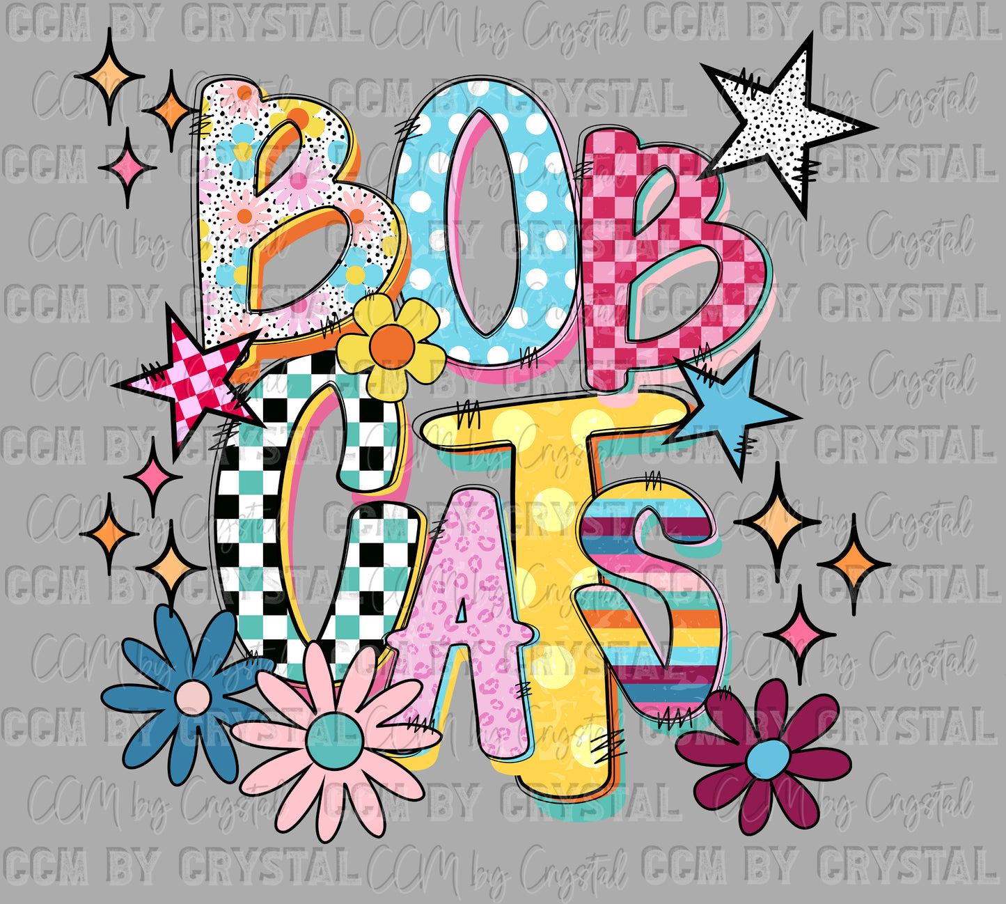 Bobcats Funky DTF Transfer Sublimation Transfer
