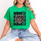 Bobcats Black Mascot Faux Glitter T-Shirt